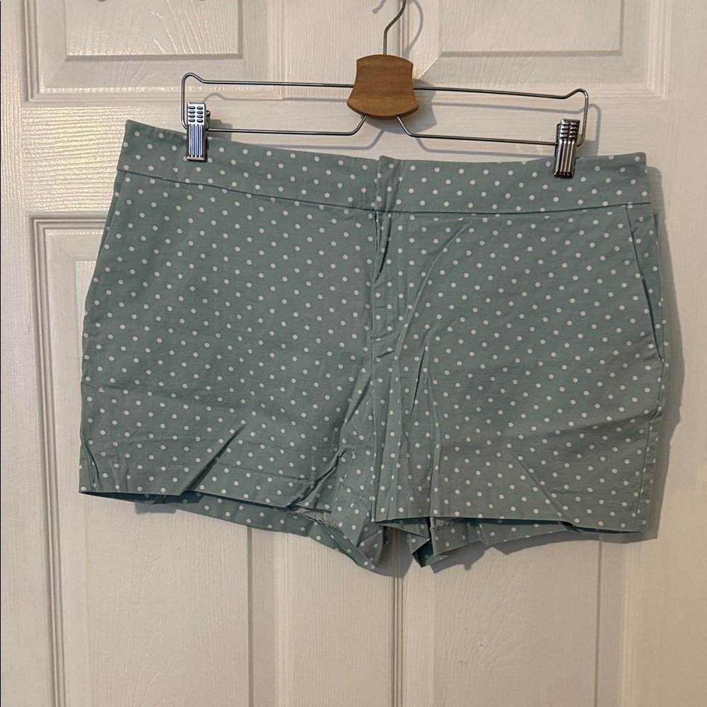 Maison Jules Mint Polka Dot Shorts